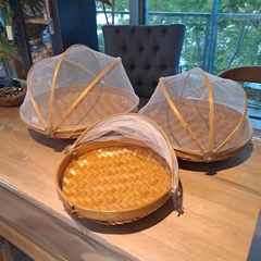 Imagen de Panera con tapa Redonda Chica 25x6cm.