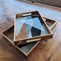 BANDEJA RECTANGULAR GEOMETRICA chica - comprar online