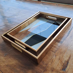 Imagen de BANDEJA RECTANGULAR GEOMETRICA chica