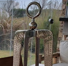 Portavela candelabro martillado India - kazaru