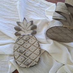 ANANAS madera 20 22CM BEIGE - comprar online