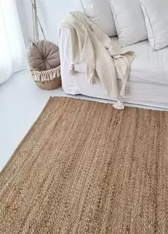 ALFOMBRA DELHI yute trenzado natural rectangular 180X120cm