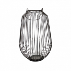 Portavela Fanal Alambre Negro 50cm mas Manija