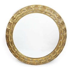 Espejo Marruecos circular dorado 84cm