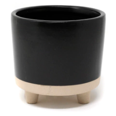 Maceta Neo Cerámica Negra 12cm