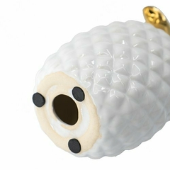 Anana de cerámica Pineapple 17cm blanco y dorado en internet