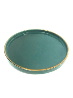 Bandeja verde de ceramica 30cm