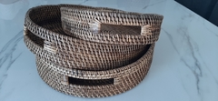 Bandeja de Rattan Oval Grande en internet