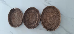 Bandeja de Rattan Oval Chica - kazaru