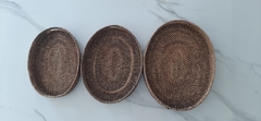 Bandeja de Rattan Oval Grande - kazaru