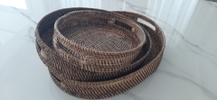 Imagen de Bandeja de Rattan Oval Grande