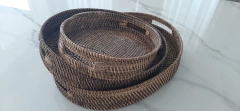 Imagen de Bandeja de Rattan Oval Chica