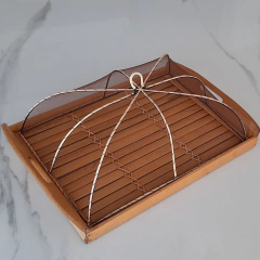 Bandeja de Bambú con tapa Grande 40x29 cm. - comprar online