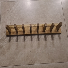 Perchero de madera de 8 ganchos