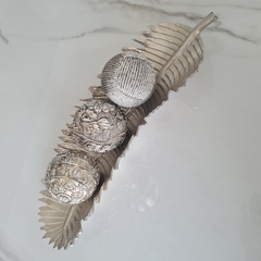Esfera deco metalizada grande 10cm varios modelos - comprar online