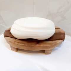 Jabonera de Madera Oval 13cmx9cm