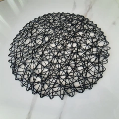 Individuales Hilo Negro circular