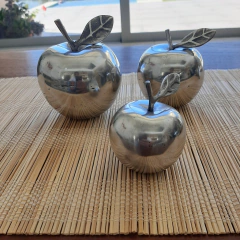 Set de 3 manzanas de aluminio - comprar online