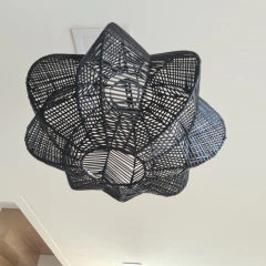 Lampara pantalla petalos negra en internet