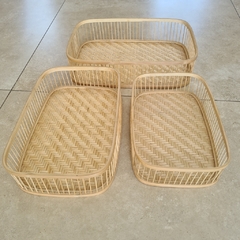 Bandeja palito Bambú Rattan grande