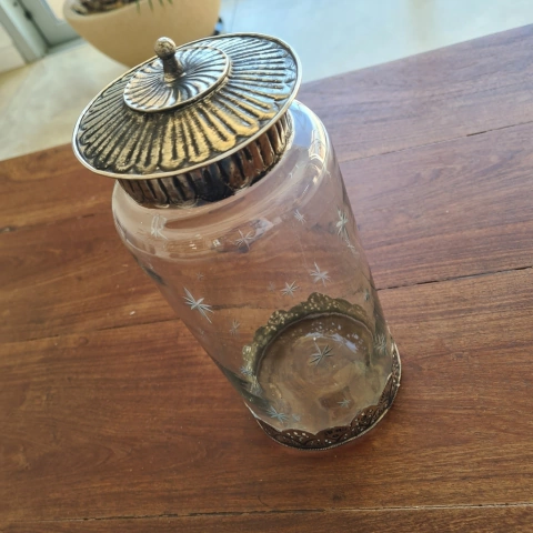 Frasco vidrio tapa metálica