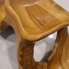 Bowl triple raiz de Teca rústico grande 60cm - comprar online