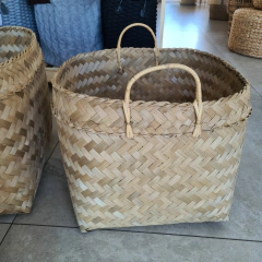 Canasto de Bambú cuadrados mediano 40cm