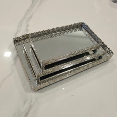 Marrakech bandeja metalica espejada rectangular grande en internet