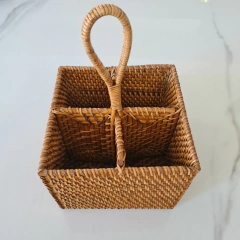 Porta cubiertos Rattan Bali vertical cuadrado80cm - comprar online