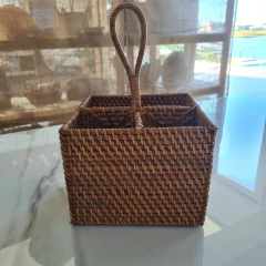 Porta cubiertos Rattan Bali vertical cuadrado80cm