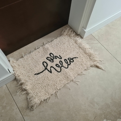 Felpudo algodon texto rectangular 60x40cm - kazaru