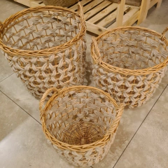 Canastos de Rattan trenzados con tela grande 40cm en internet