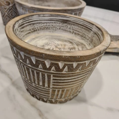 Bowl tallado en madera 18cm en internet