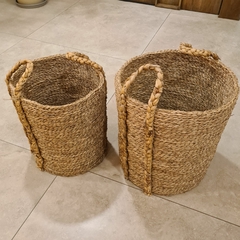 Canasto Manija Banano Trenzada Mediana 35x40cm - tienda online