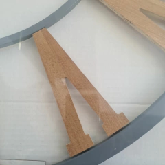 Reloj de pared grande gris madera 80cm - kazaru