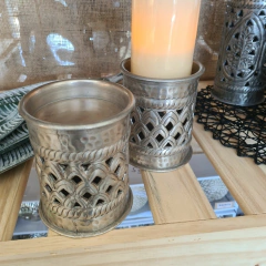 Candelabro alumino calado velon 12cm - comprar online