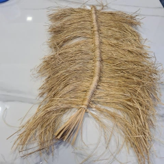 Adorno rabat colgante hoja con pelos 50x75cm