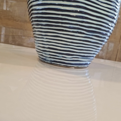 Botellon florero rayas azul 40cm - tienda online