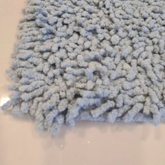 Imagen de Alfombra baño shaggy celeste 40X60cm
