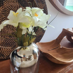 ABBOT FLORERO VIDRIO PLATA ARRIBA - kazaru