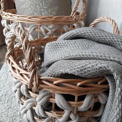 Canastos de Rattan trenzados con tela mediano 33cm - tienda online