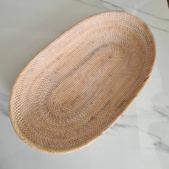 Bandeja Rattan Oval 60x35cm - kazaru
