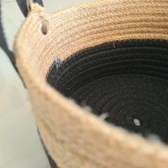 Cesto de Cuerdas combinado negro circular 19x12cm en internet