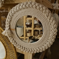 Espejo de Cuerdas color natural 36cm - comprar online