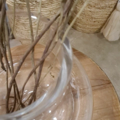 Florero Burbuja grande transparente 22cm