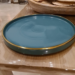 Bandeja verde de ceramica 30cm - tienda online