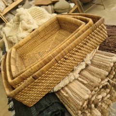 Bandeja Rattan cuadrada grande 40cm