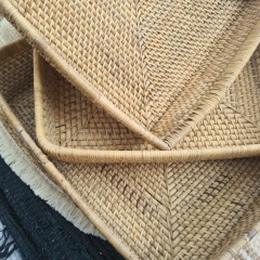 Bandeja Rattan cuadrada grande 40cm - tienda online