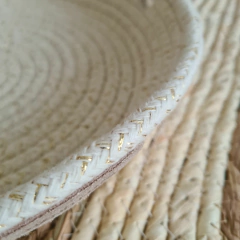 Cesto de Cuerdas lurex brillo circular 23x5cm en internet