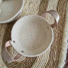 Cesto de Cuerdas lurex brillo circular 19x5cm - comprar online